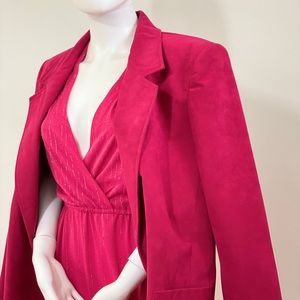 Hot Pink ultra suede Lilli Ann jacket